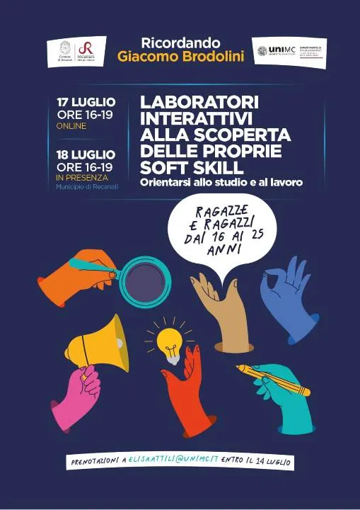 “Ricordando Giacomo Brodolini“ laboratori interattivi alla scoperta delle proprie soft skill, per orientarsi allo studio e al lavoro