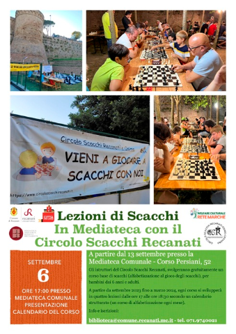 Lezione di scacchi in Mediateca con il Circolo Scacchi Recanati