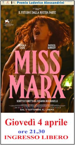 Proiezione film MISS MARX Sala Gigli 