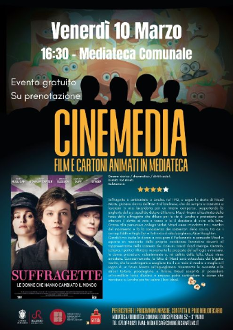 Cinemedia film e cartoni animati in Mediateca, 10 marzo