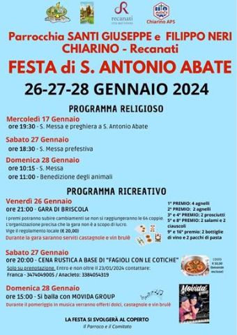 Festa S. Antonio Abate - 26 27 28 Gennaio