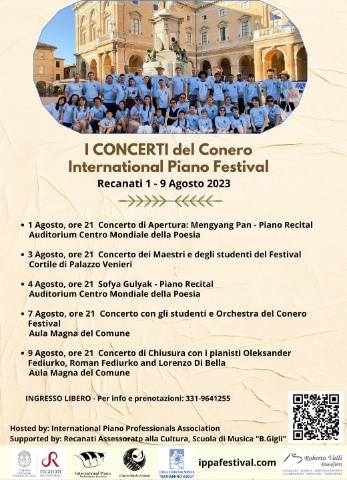 Conero International Piano Festival & Competition - Martedì 1 agosto alle 21,00 